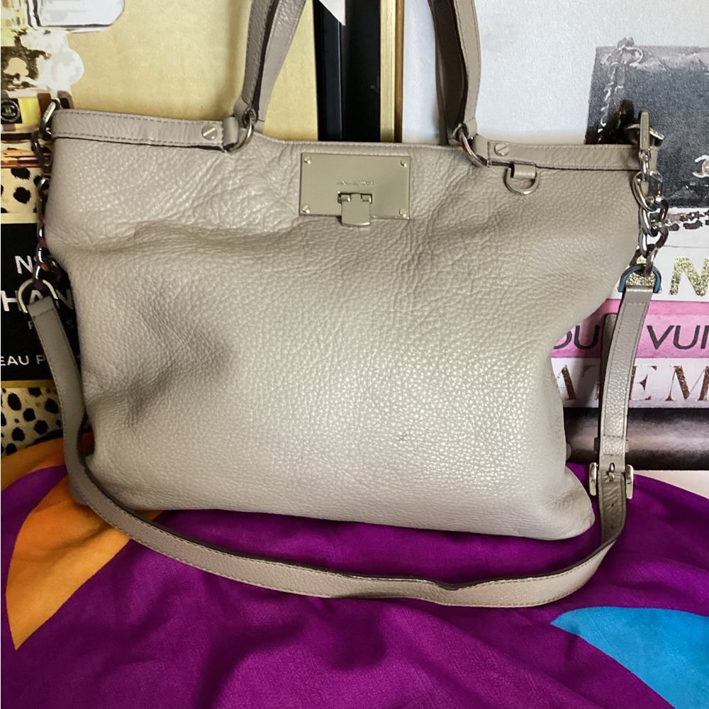 Michael Kors Pebble Gray Shoulder Crossbody Bag